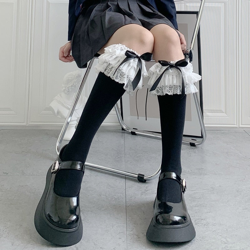 Ruffled Knee Socks
