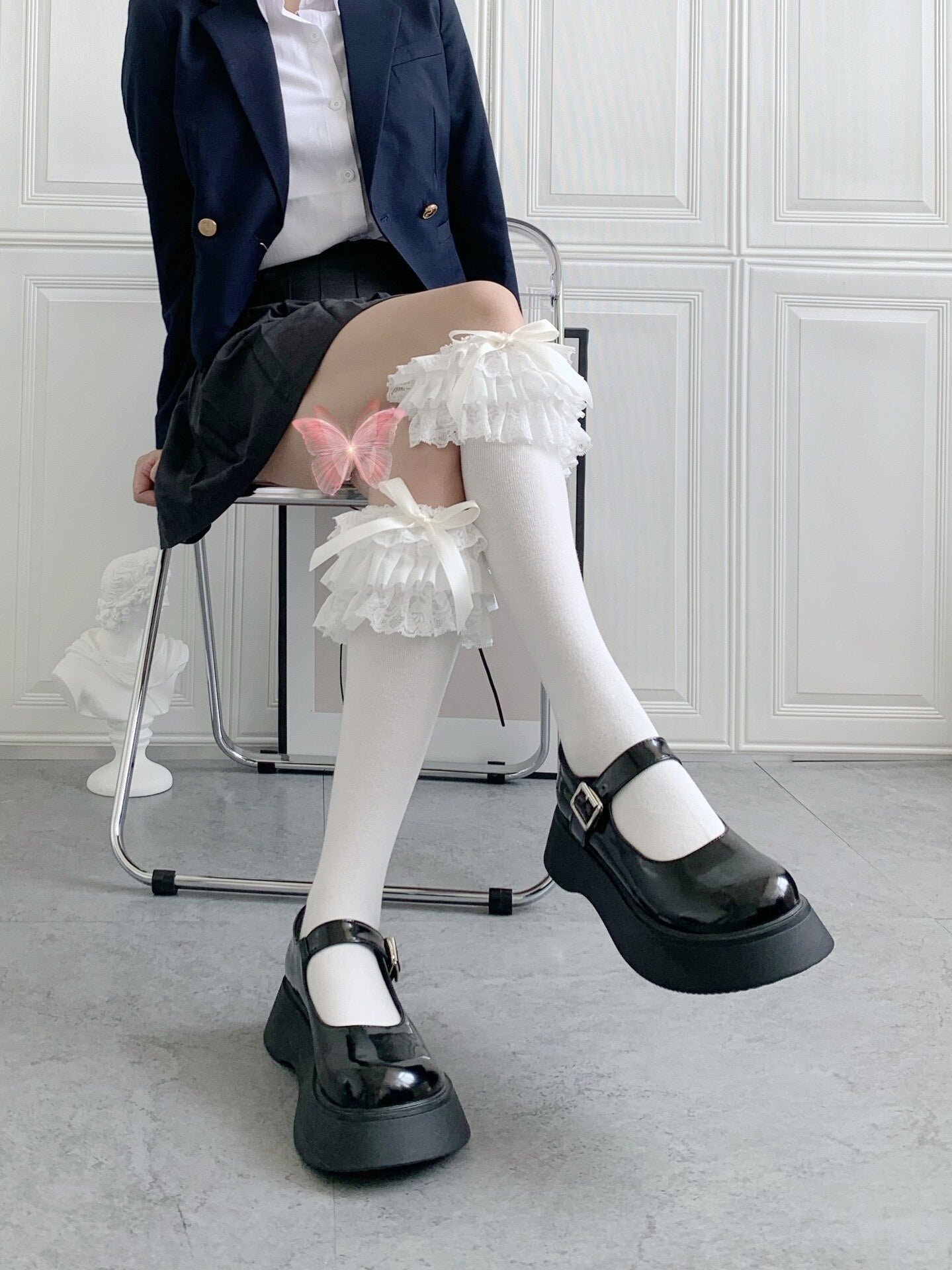 Ruffled Knee Socks