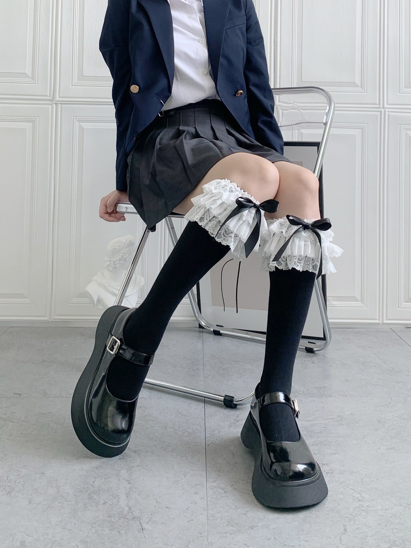 Ruffled Knee Socks