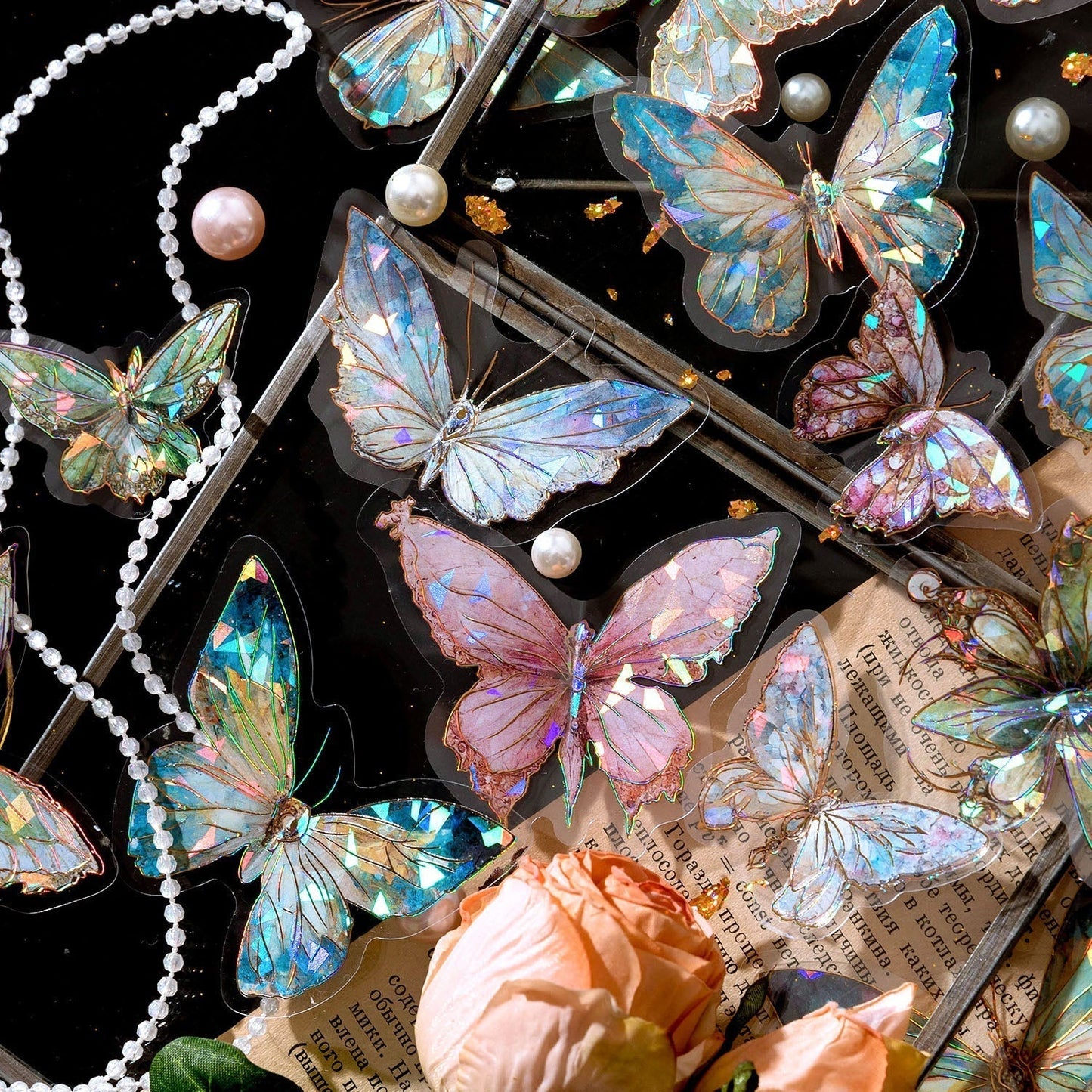 Shimmering Butterfly Stickers