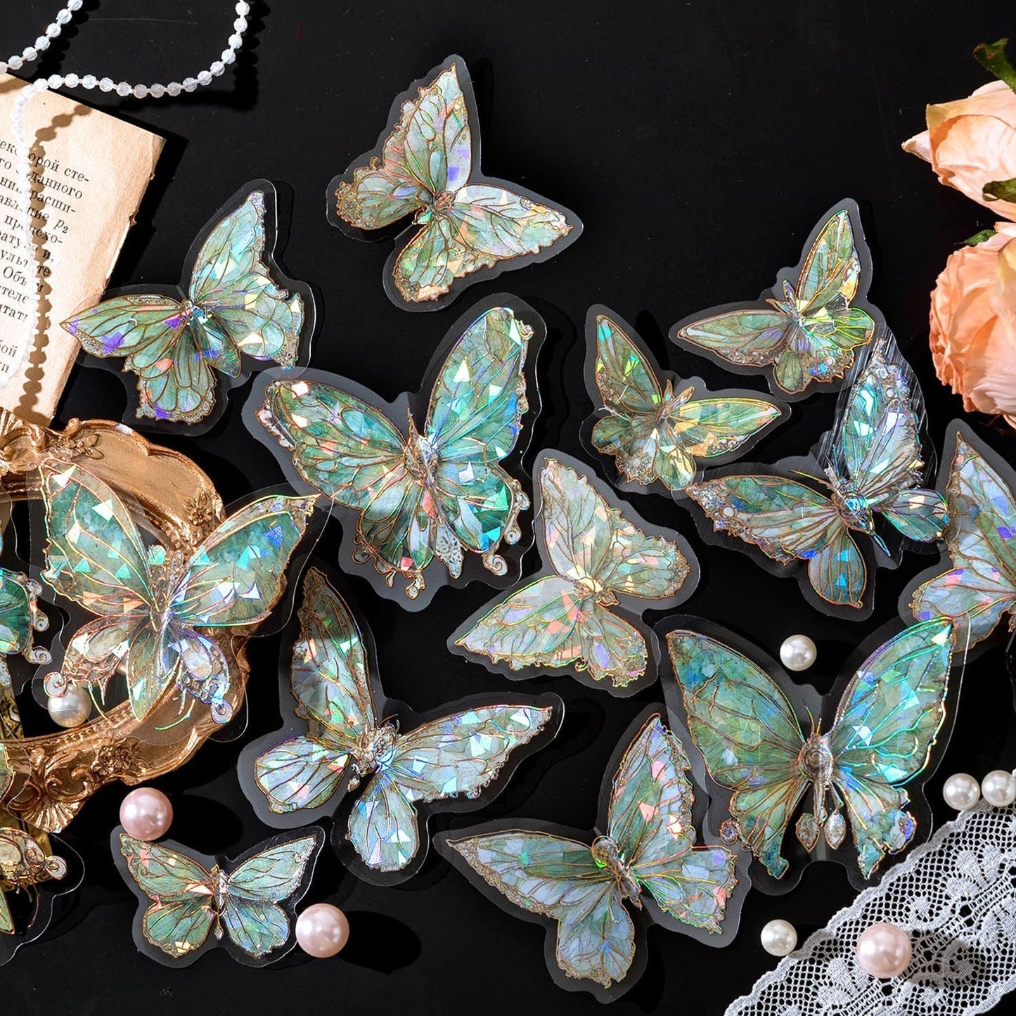 Shimmering Butterfly Stickers