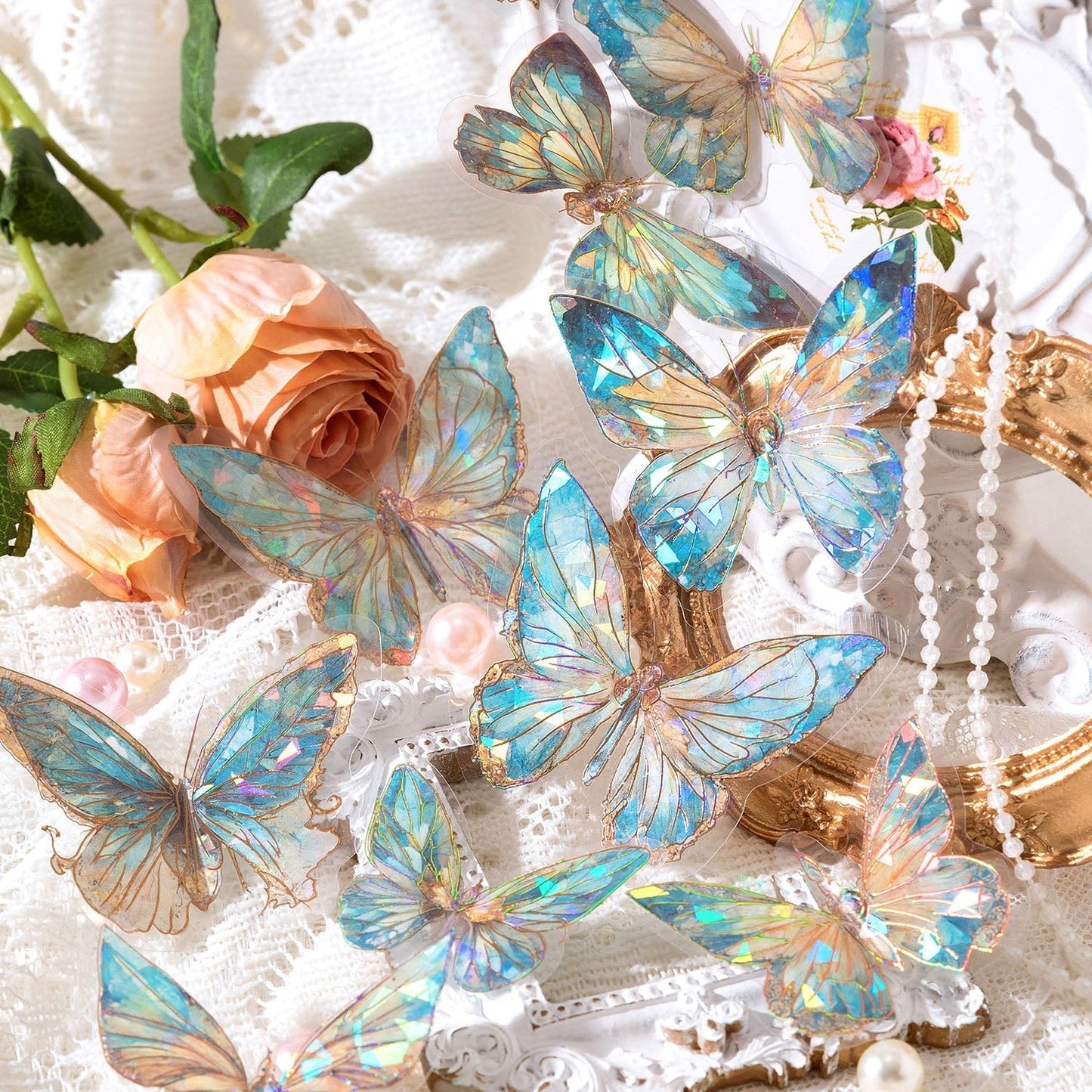 Shimmering Butterfly Stickers