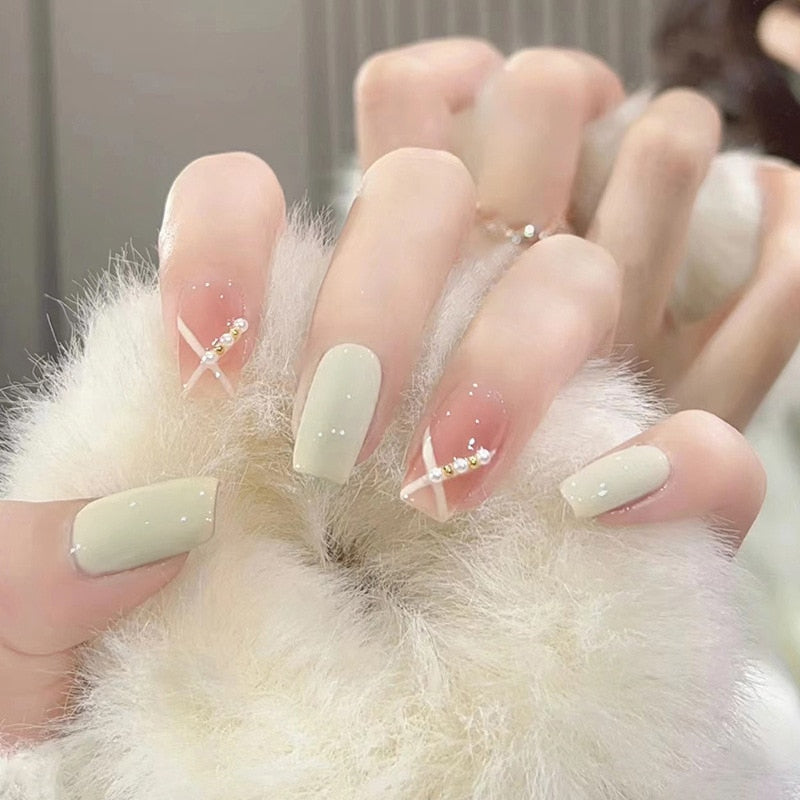 Short Angelic Press On Nails