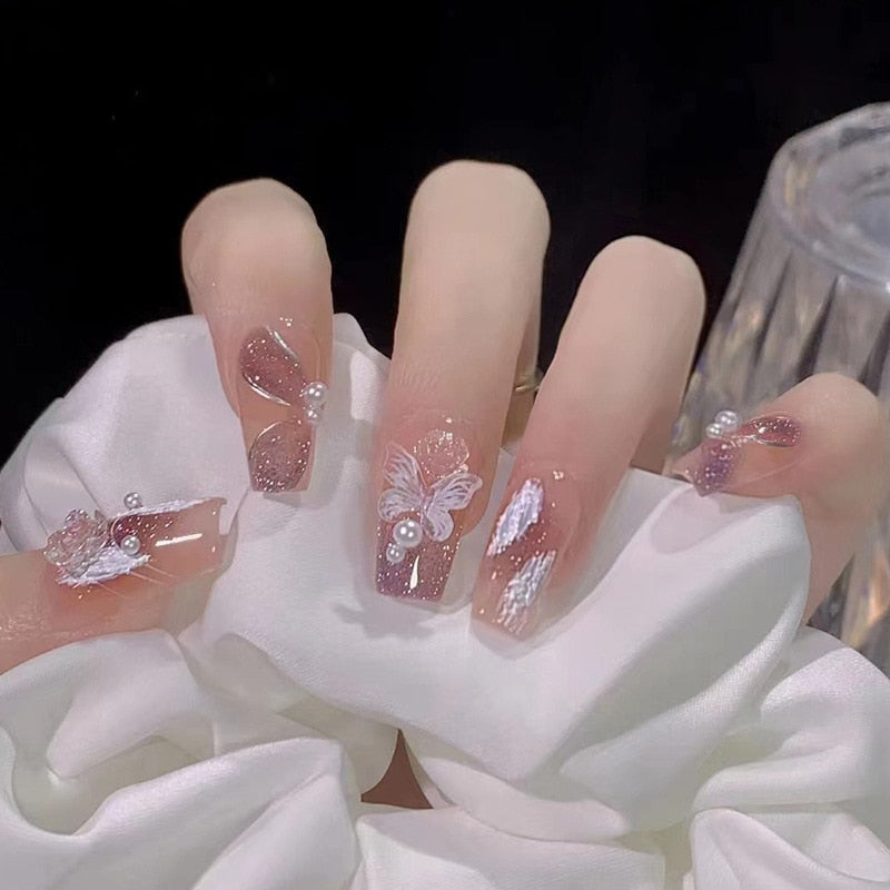 Short Angelic Press On Nails