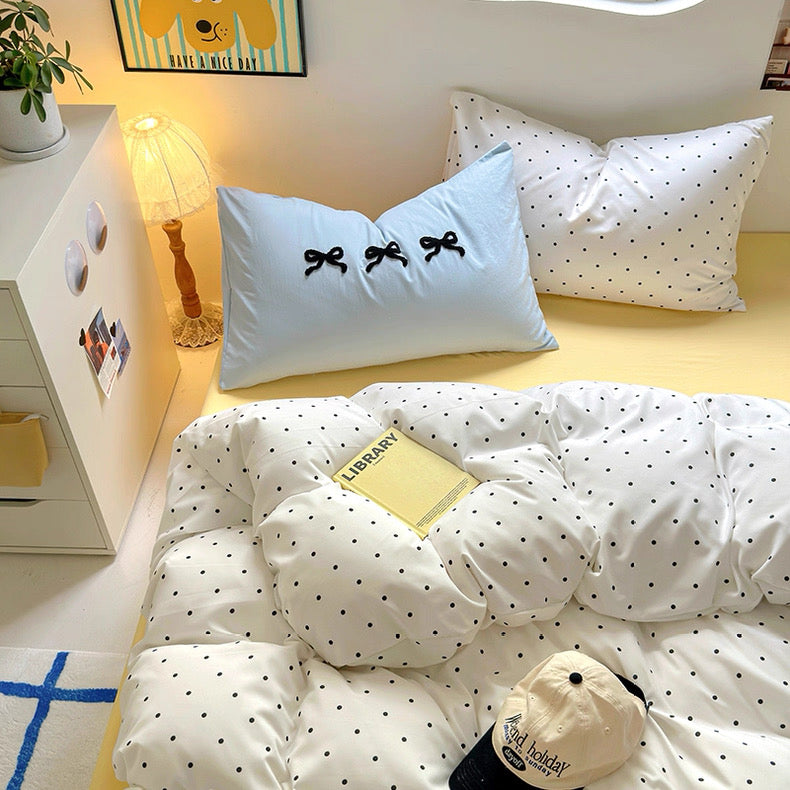 Brown Polka Dot Bedding Set