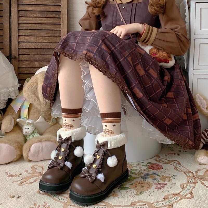 Snowy Bear Booties Brown