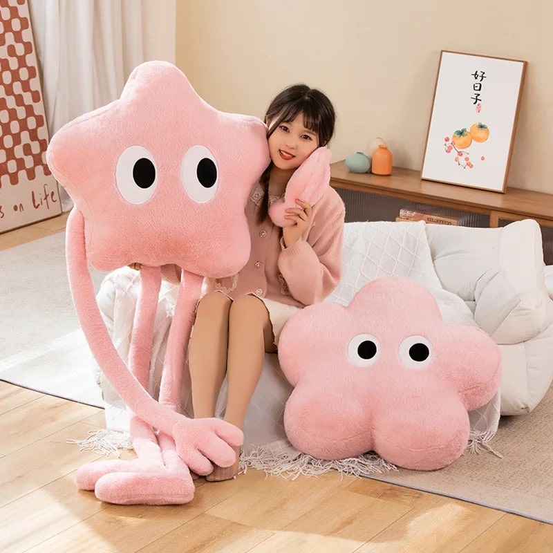Giant Plush Star Pillow Pink