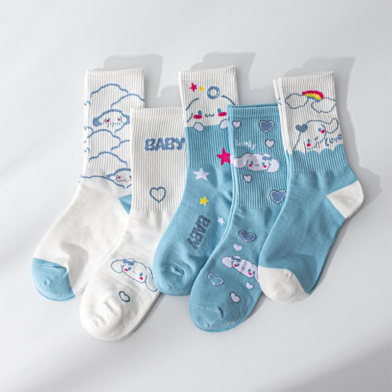 Sweet Puppy Sock Sets 5pcs Set 3