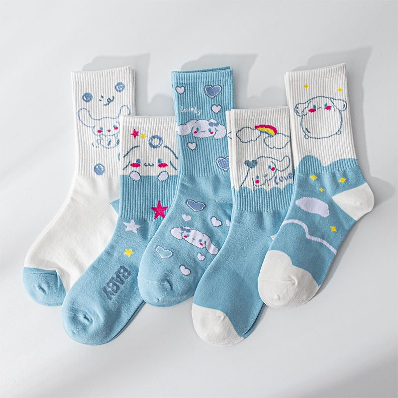 Sweet Puppy Sock Sets 5pcs Set 5
