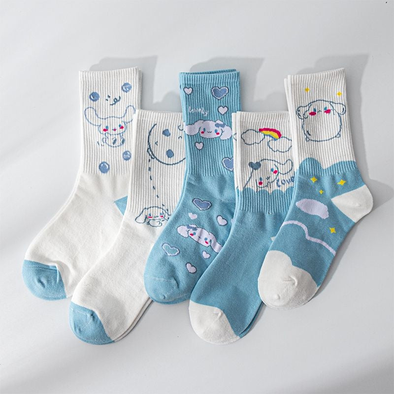 Sweet Puppy Sock Sets 5pcs Set 6