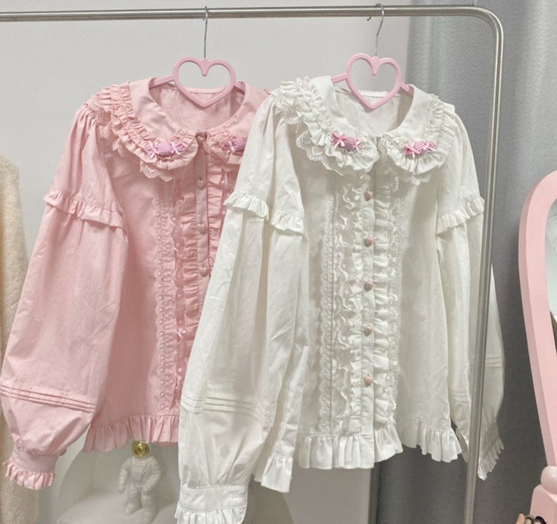 Sweet Ruffled Candy Blouse