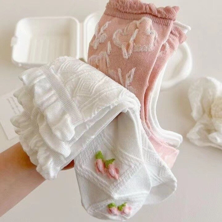 Textured Angelic Socks