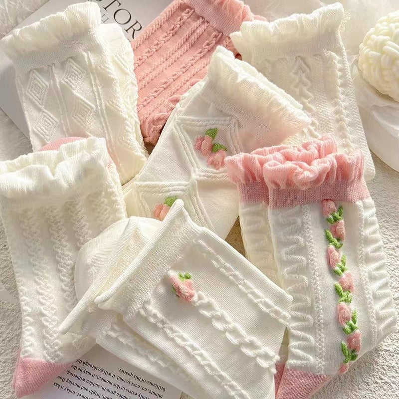 Textured Angelic Socks
