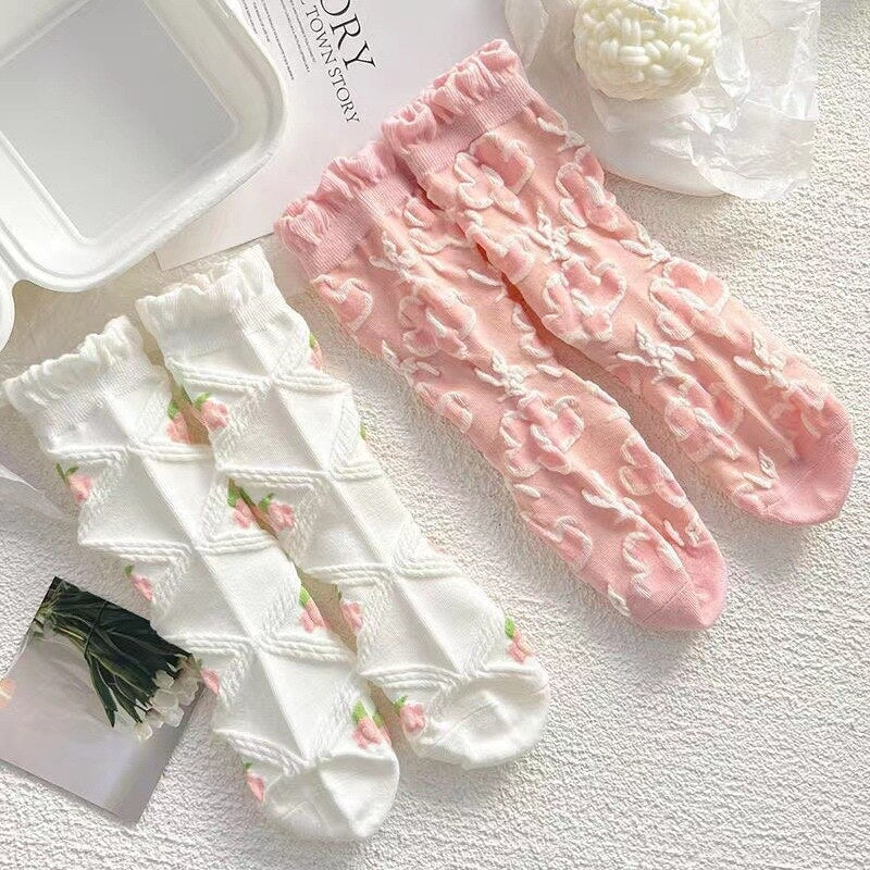 Textured Angelic Socks
