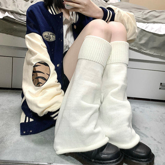 Traditional Cozy Leg Warmers White