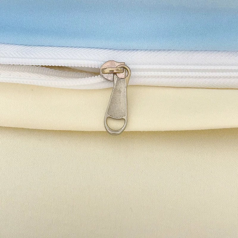 Light Blue Minimalist Bedding Set