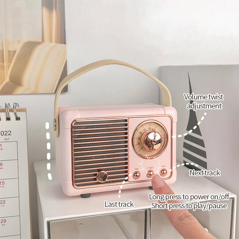 Mini Retro Radio Bluetooth Speaker