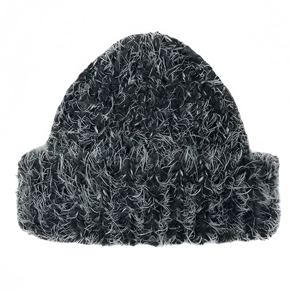 Warm Vibes Fuzzy Knit Beanie Standart Grey