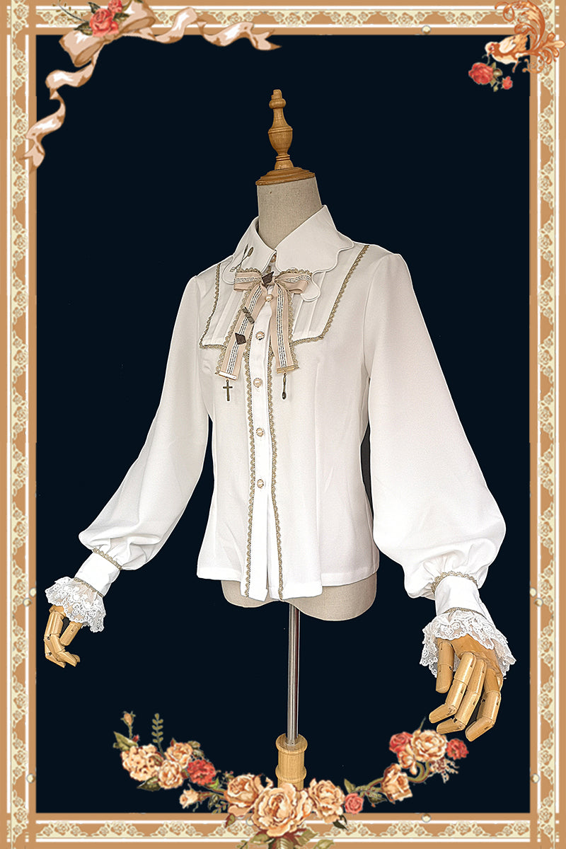 Elegant Embroidery Lapel Lolita Blouse