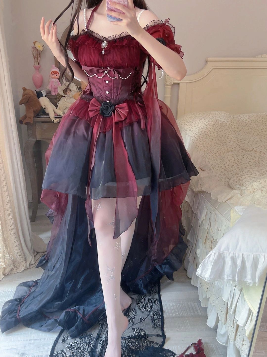 Burgundy Fairy Lolita Dress