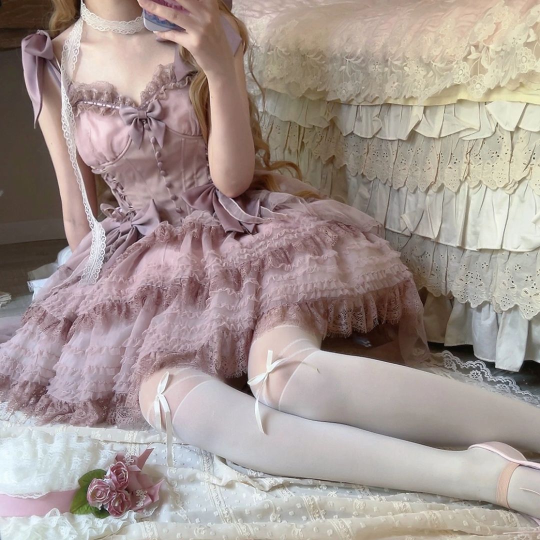 Dream Ballet Lace Fishbone Lolita Dress