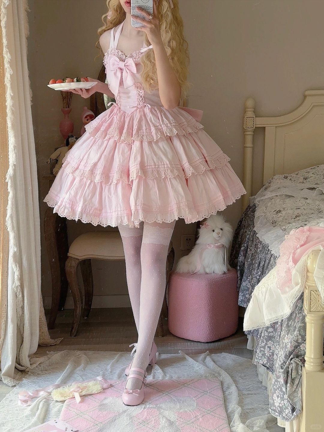 Fluffy Princess Pink Lolita Dress