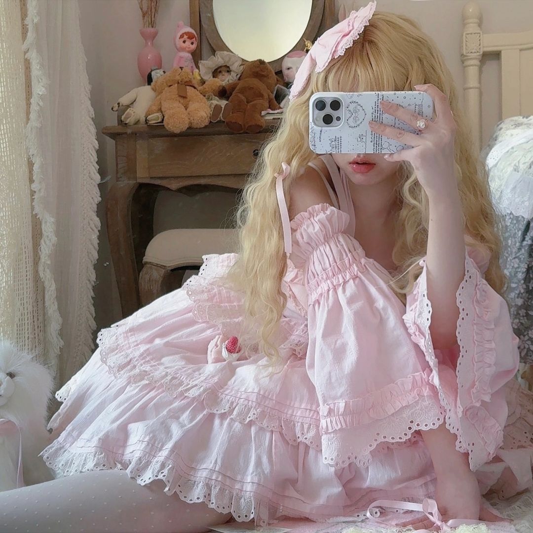 Fluffy Princess Pink Lolita Dress