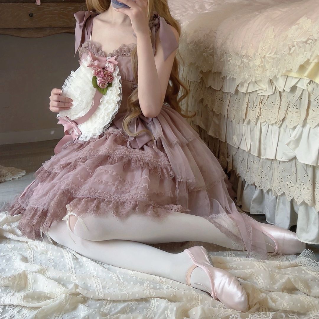 Dream Ballet Lace Fishbone Lolita Dress