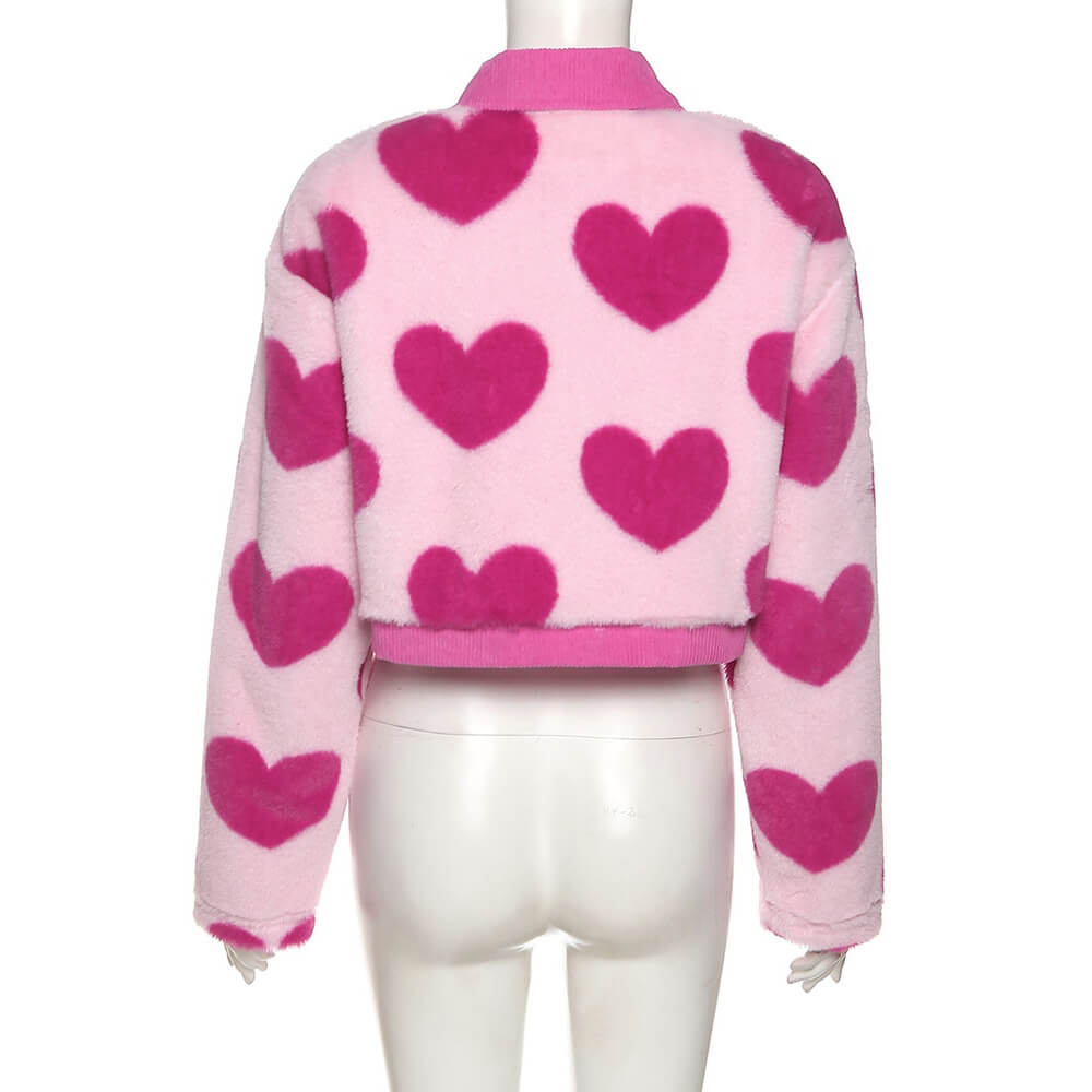 Y2K Pink Hearts Soft Jacket