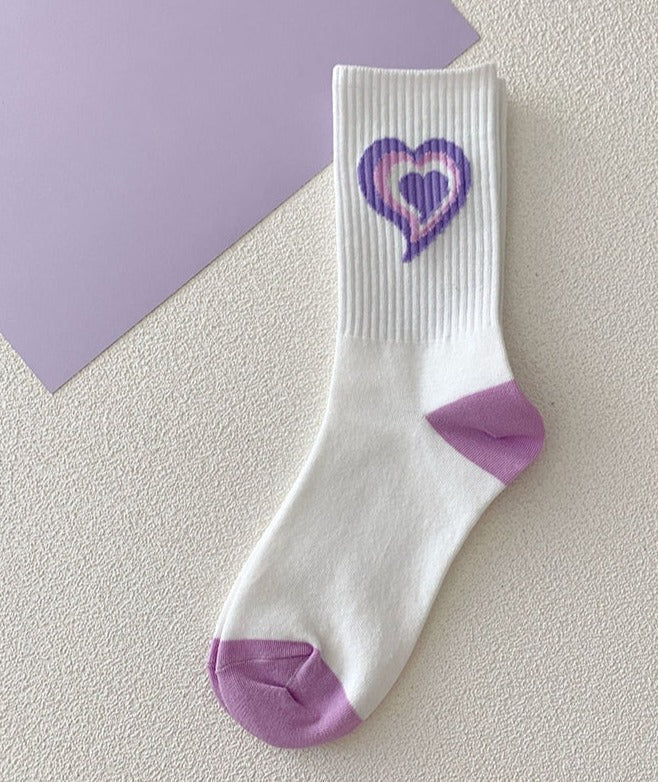 Y2K Purple Heart Socks 6