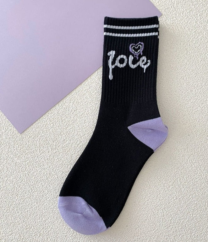 Y2K Purple Heart Socks 3