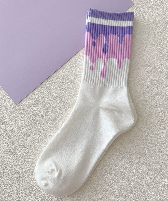 Y2K Purple Heart Socks 1