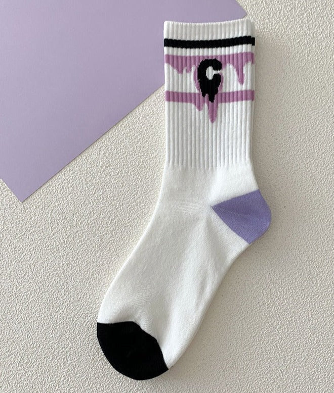 Y2K Purple Heart Socks 4